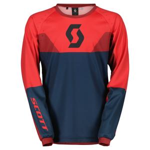 Kinder motorcross trui Scott EVO TRACK blauw-neon rood