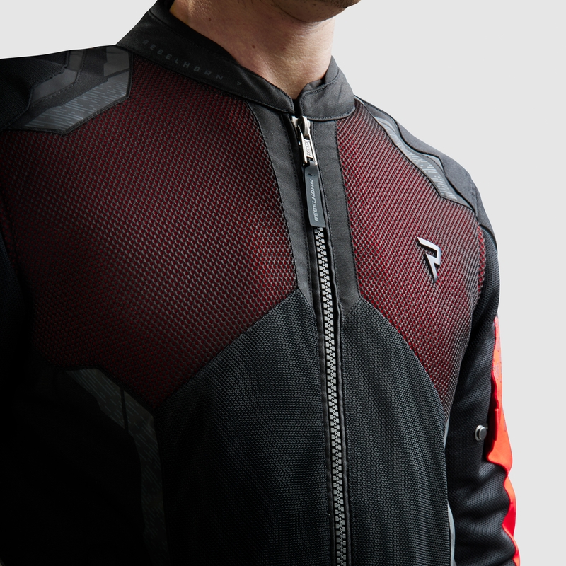 Rebelhorn Jax motorjack zwart-rood