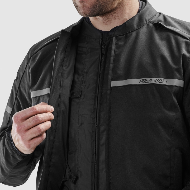 Ozone Rider motorjas zwart