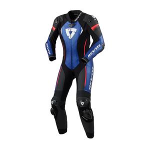 Revit Xena 4 zwart-blauwe motoroverall voor dames