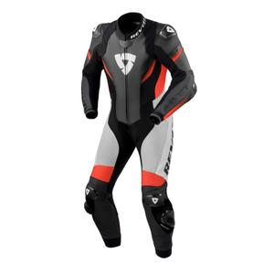 Revit Control zwart-fluorode leren motoroverall