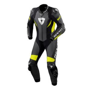 Revit Control zwart-fluogele leren motoroverall