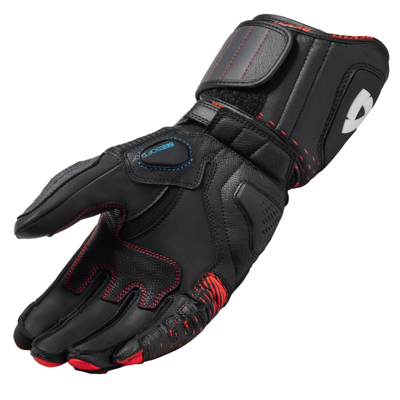 Revit Control motorhandschoenen zwart-fluorood