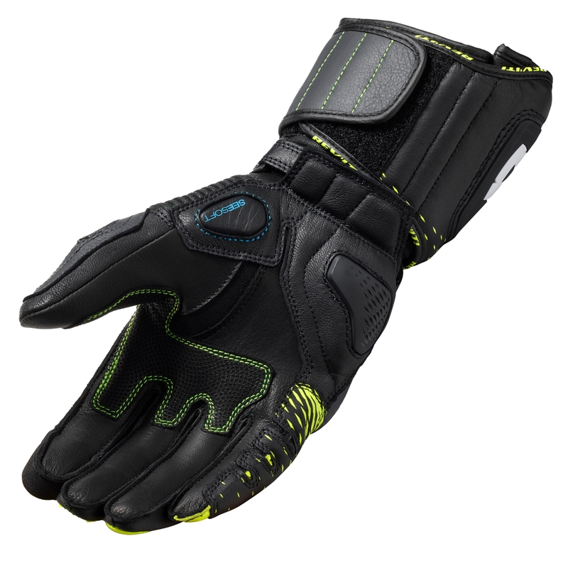 Revit Control motorhandschoenen zwart-fluo geel