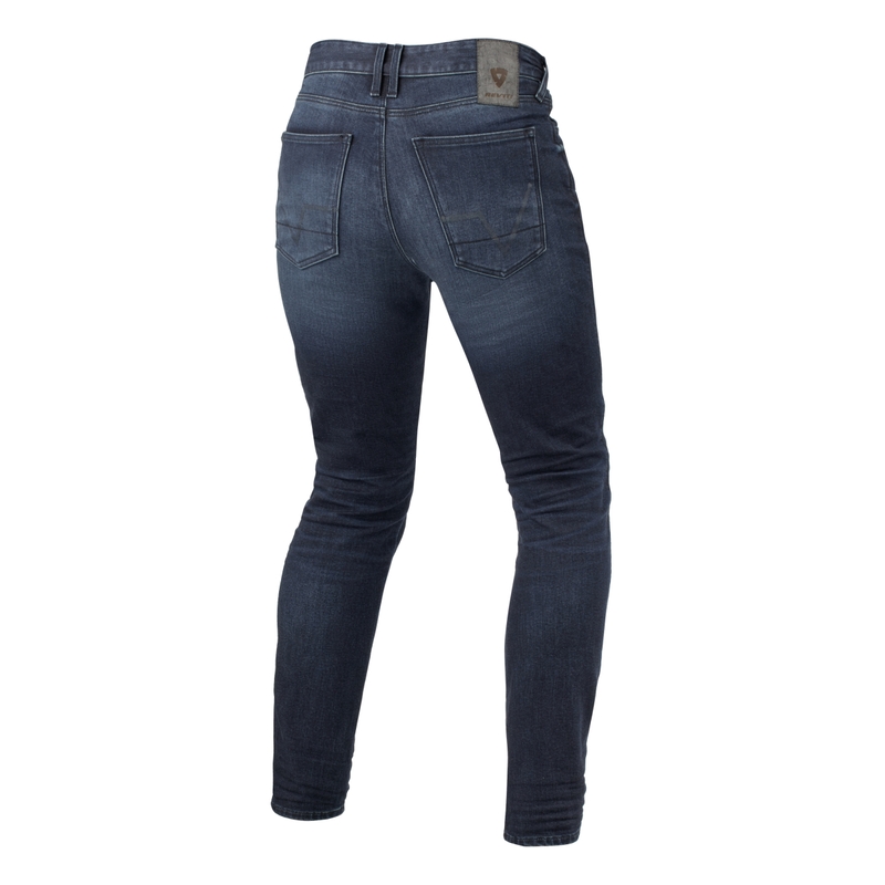 Revit Carlin SK Extended Motorcycle Jeans Donkerblauw