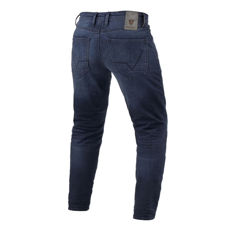 Revit Micah TF verlengde jeans voor motorfiets, donkerblauw