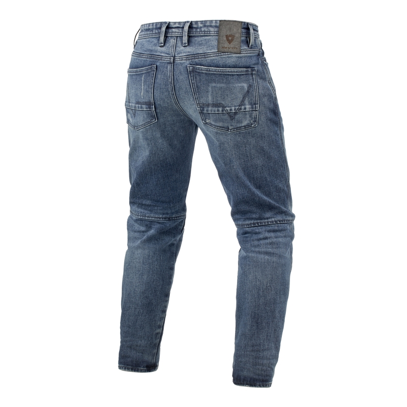 Revit Rilan TF Mid Vintage Blue Cropped Motorcycle Jeans