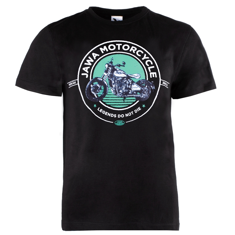 T-shirt JAWA Motorcycle zwart-groen