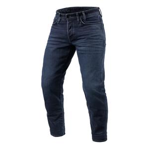 Cropped Motorcycle Jeans Revit Ortes TF gerafeld donkerblauw-zwart