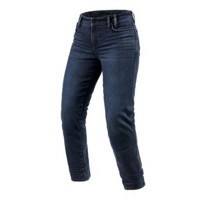 Dameskorte motorjeans Revit Violet BF gewassen blauw-zwart