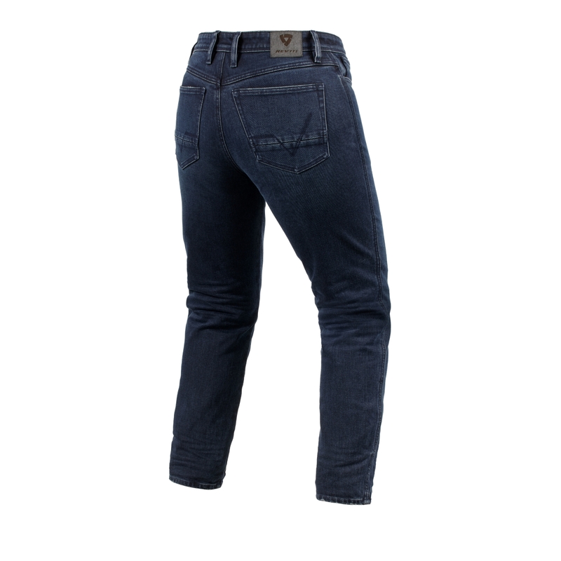 Dameskorte motorjeans Revit Violet BF gewassen blauw-zwart