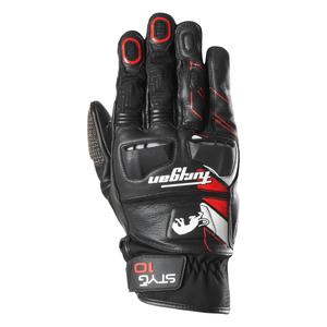 Motorhandschoenen Furygan STYG 10 zwart-wit-rood