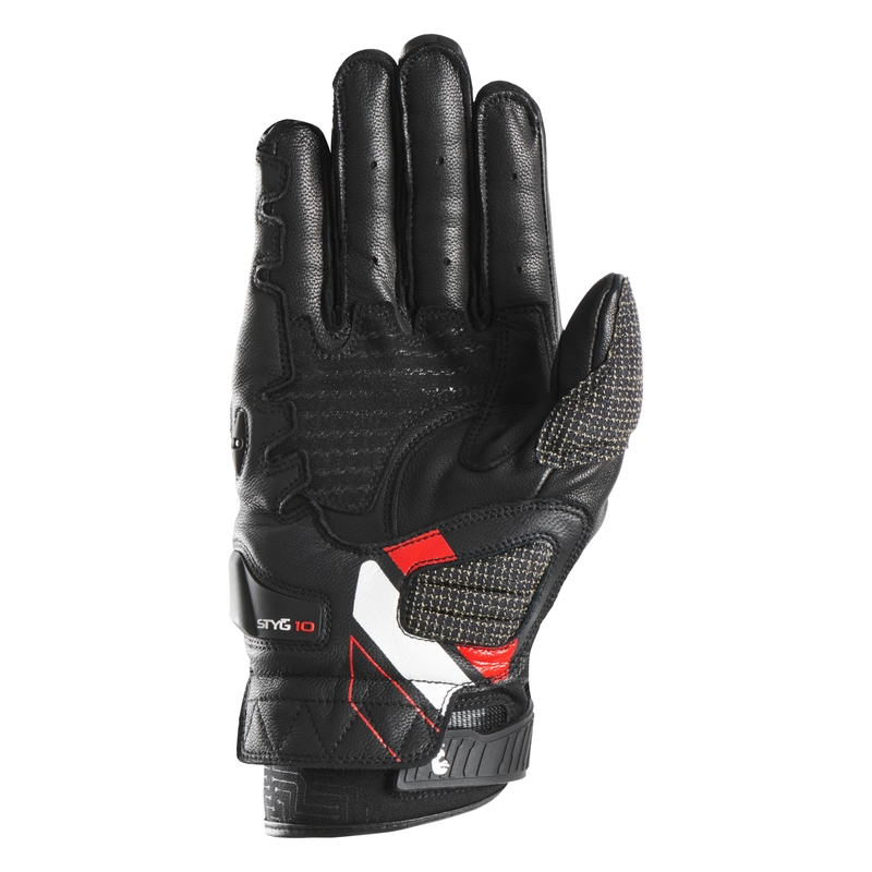 Motorhandschoenen Furygan STYG 10 zwart-wit-rood