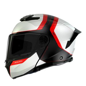 Motorhelm MT ATOM 2 SV EMALLA B0 mat wit-zwart-rood