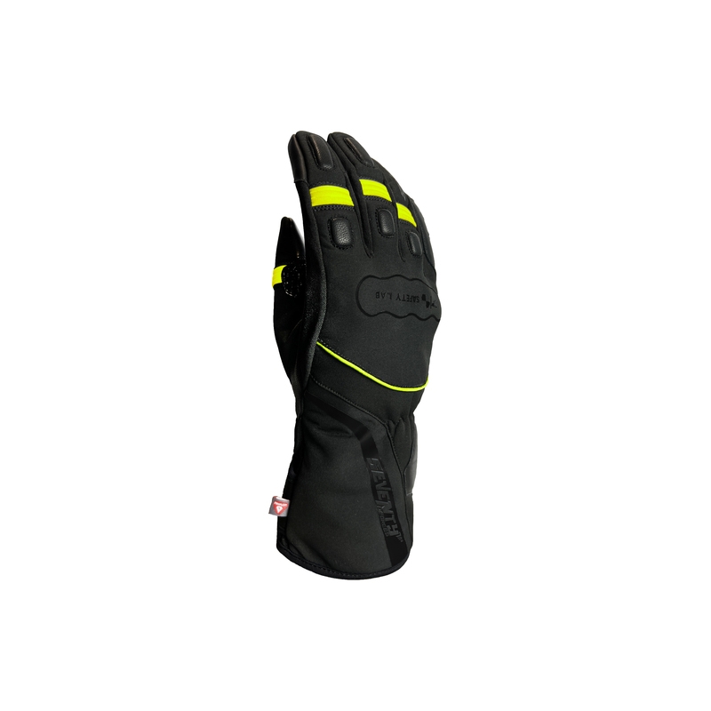 Motorhandschoenen SEVENTY DEGREES SD-T7 zwart-fluogeel