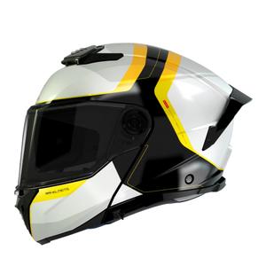 Motorhelm MT ATOM 2 SV EMALLA B3 wit-zwart-geel