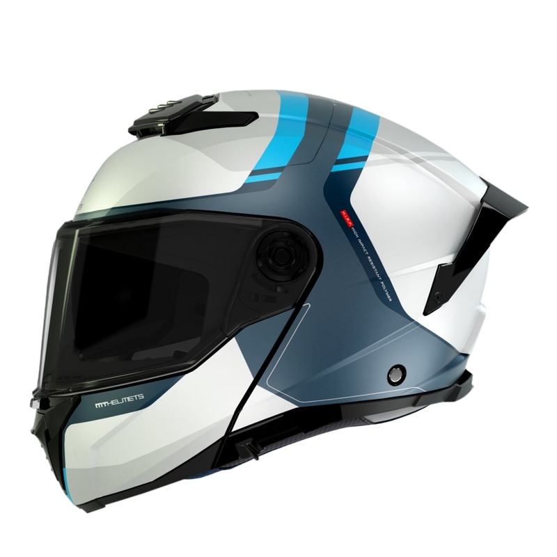 MT ATOM 2 SV EMALLA C17 motorhelm mat wit-blauw-turquoise