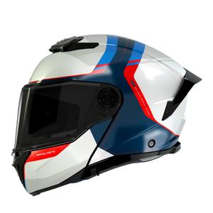 Motorhelm MT ATOM 2 SV EMALLA C7 wit-blauw-rood