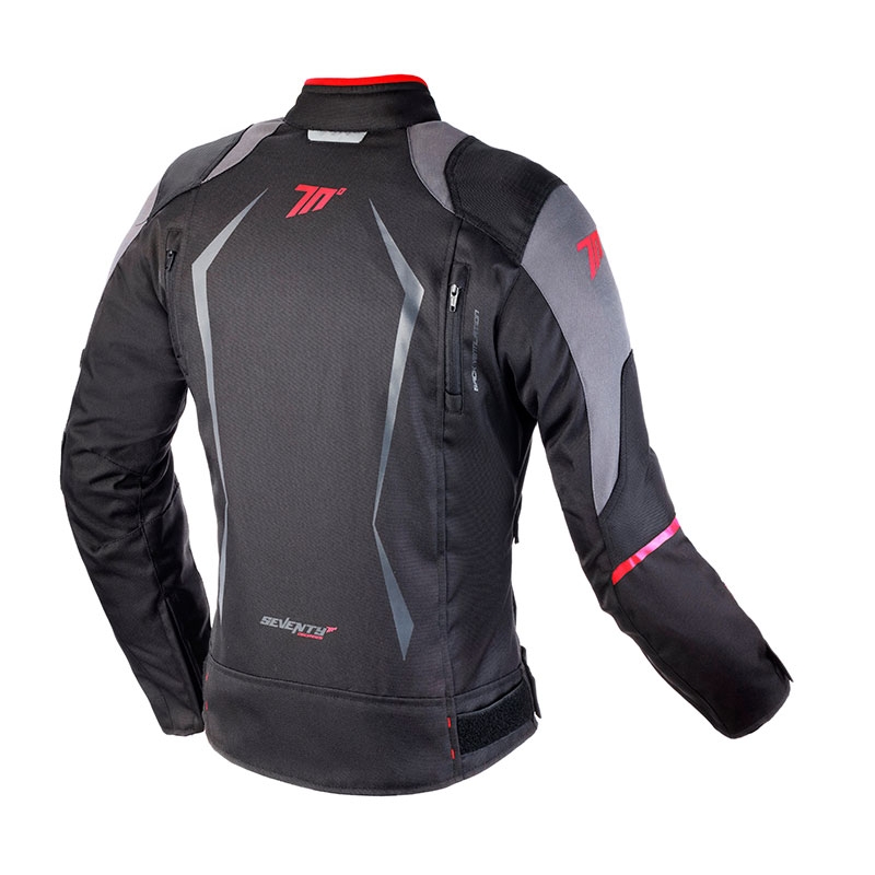 Dames motorjas SEVENTY DEGREES SD-JR49 zwart-rood