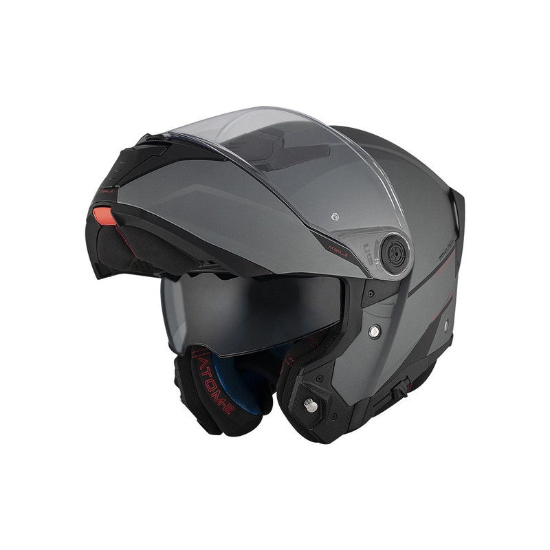 MT ATOM 2 SV SOLID A2 motorhelm grijs mat