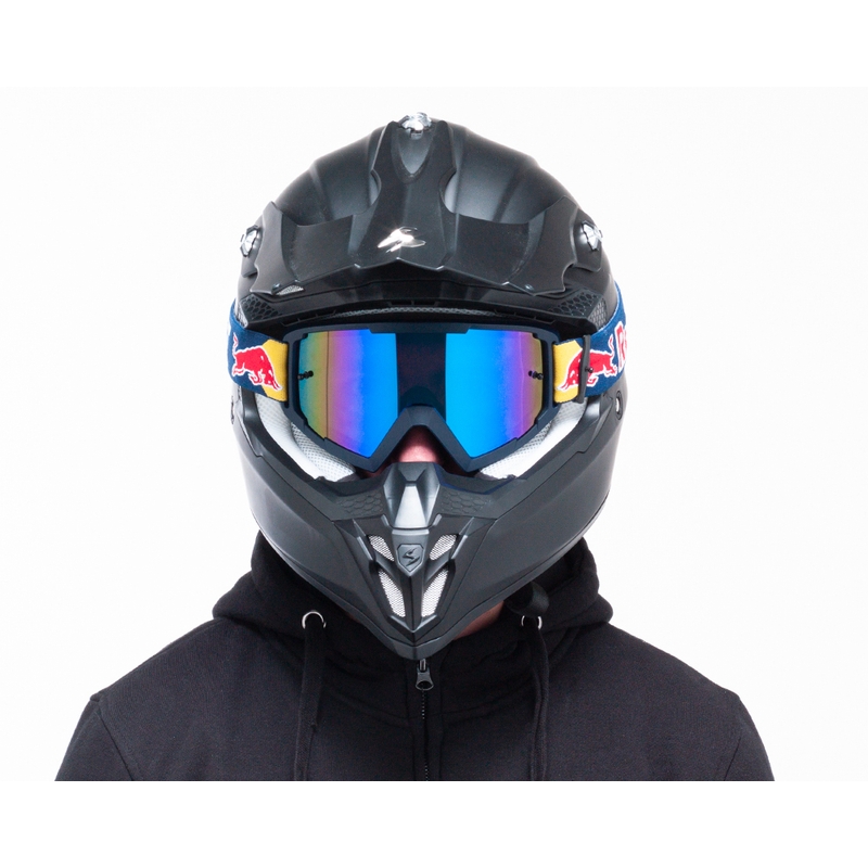 Motorcrossbril Red Bull Spect WHIP donkerblauw met blauwe lens