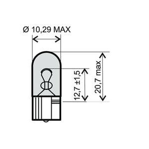 Lamp RMS 12V 3W T10 bílá