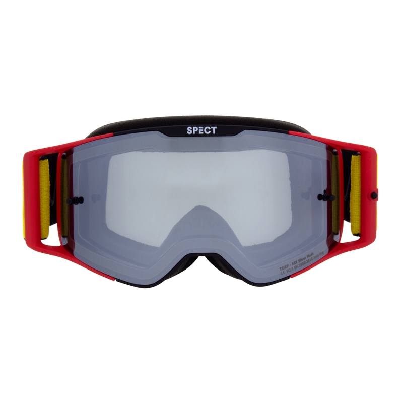 Red Bull Spect TORP zwart met rode motorcrossbril met rookglas