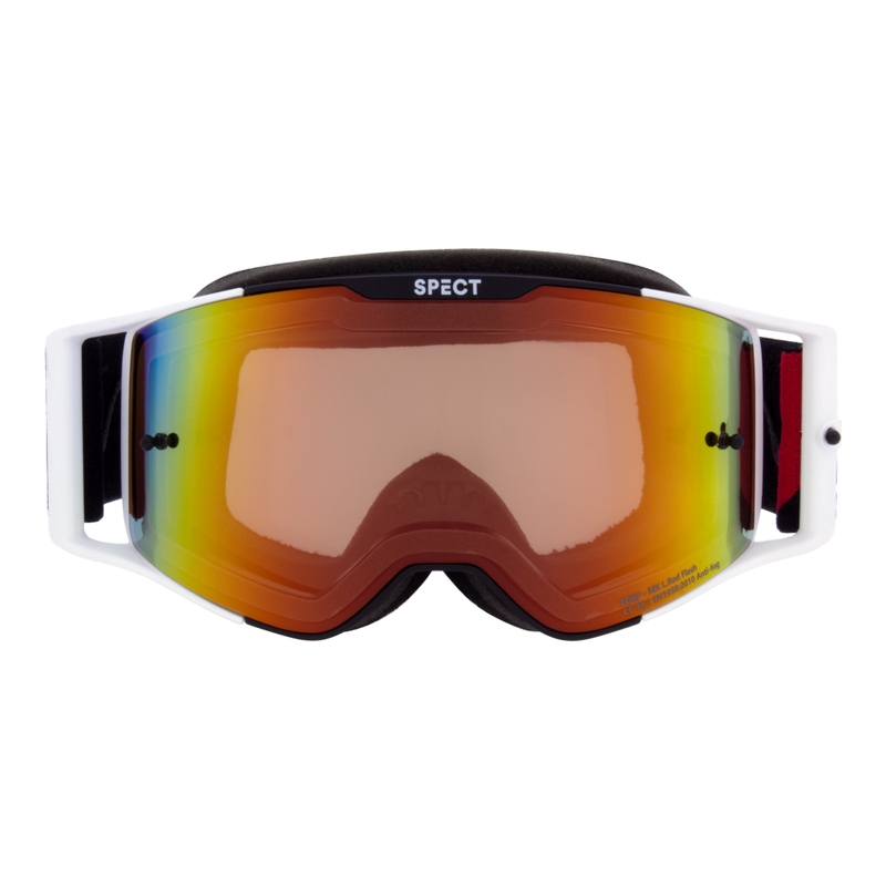Motorcrossbril Red Bull Spect TORP zwart-wit met rode lens