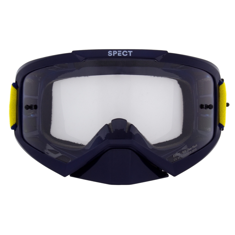 Motorcrossbril Red Bull Spect EVAN blauw met heldere lens