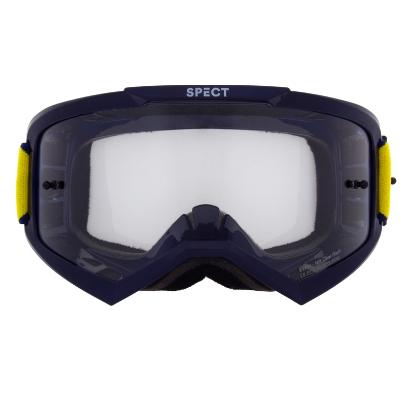Motorcrossbril Red Bull Spect EVAN blauw met heldere lens