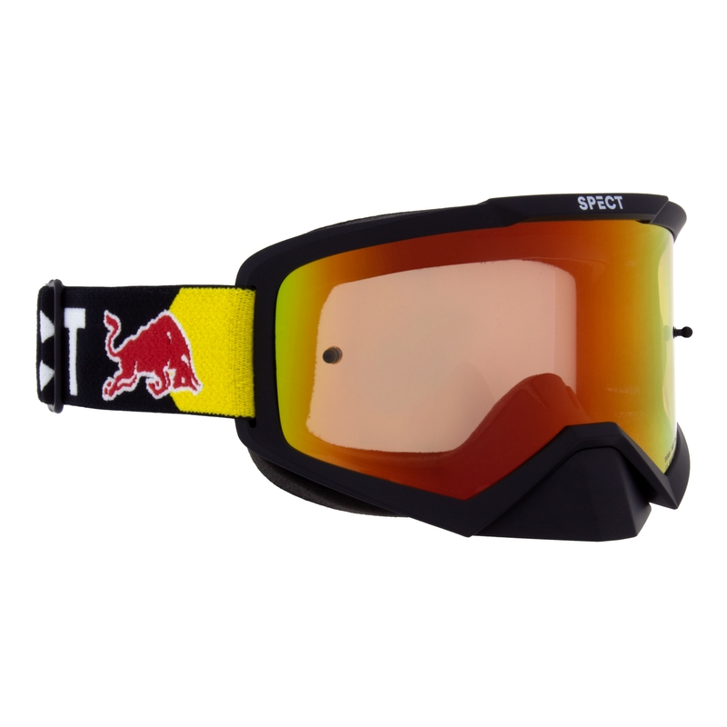 Motorcrossbril Red Bull Spect EVAN zwart met rood-gele lens
