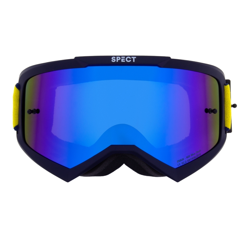 Motorcrossbril Red Bull Spect EVAN donkerblauw met blauwe lens