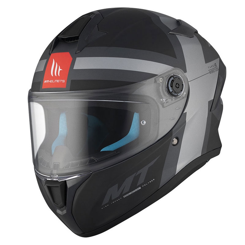 MT TARGO S BRITAIN C2 integraal motorhelm mat zwart-grijs