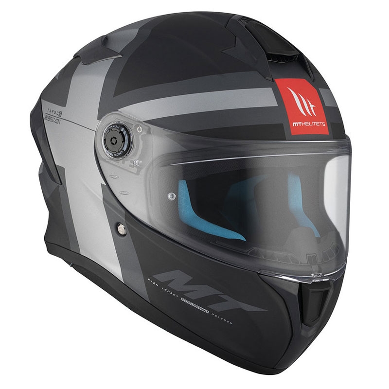 MT TARGO S BRITAIN C2 integraal motorhelm mat zwart-grijs