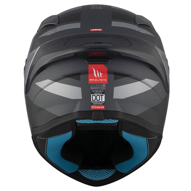 MT TARGO S BRITAIN C2 integraal motorhelm mat zwart-grijs