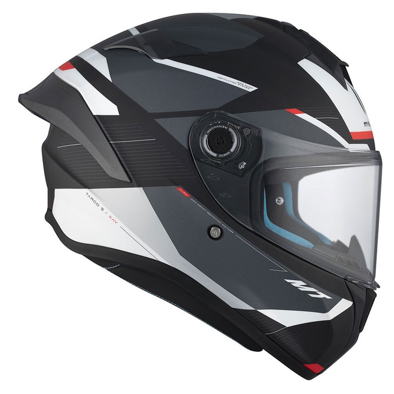 MT TARGO S KAY B2 integraal motorhelm mat zwart-grijs-wit