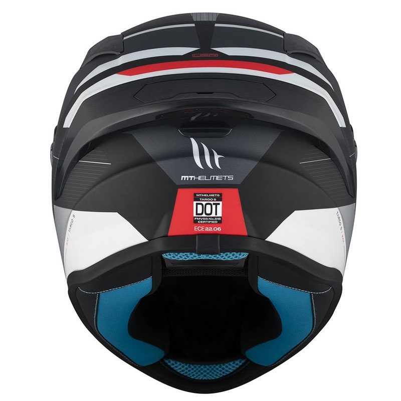 MT TARGO S KAY B2 integraal motorhelm mat zwart-grijs-wit