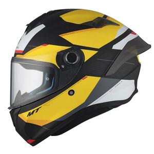 MT TARGO S KAY B3 integraal motorhelm mat zwart-wit-geel