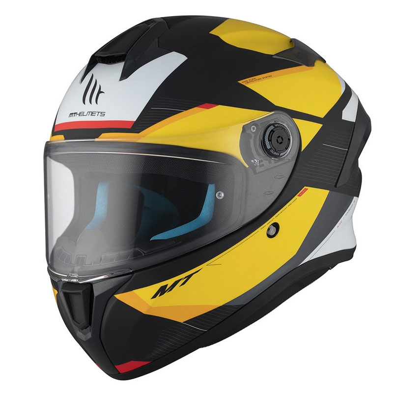 MT TARGO S KAY B3 integraal motorhelm mat zwart-wit-geel