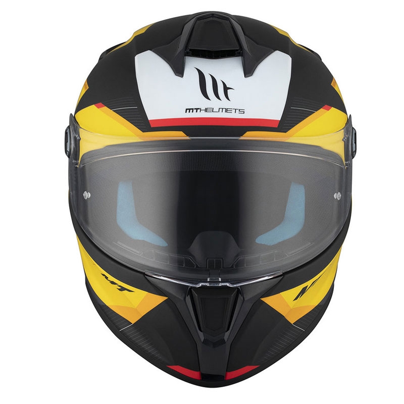 MT TARGO S KAY B3 integraal motorhelm mat zwart-wit-geel