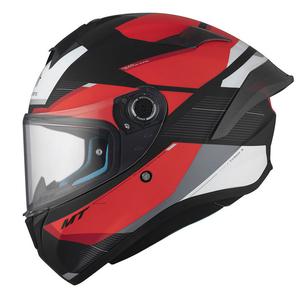 Integraalhelm MT TARGO S KAY B5 mat zwart-rood-wit uitverkoop