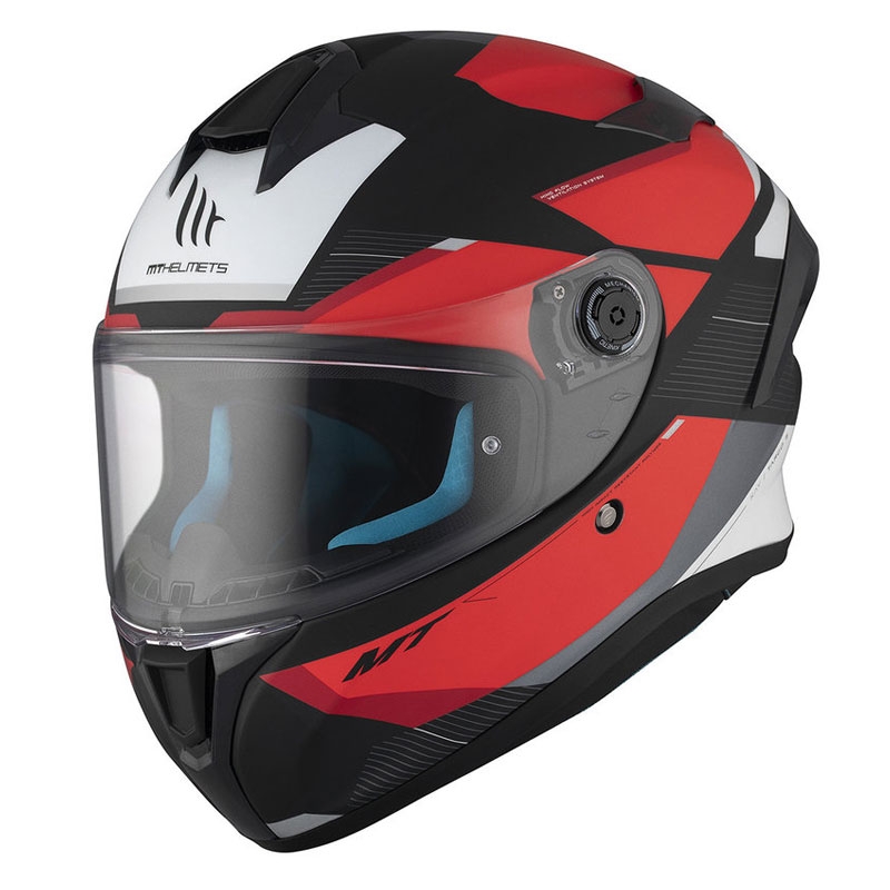 Integraalhelm MT TARGO S KAY B5 mat zwart-rood-wit uitverkoop