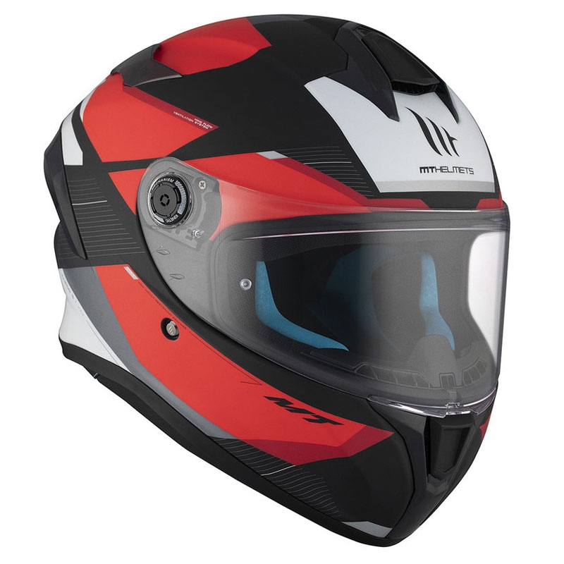 Integraalhelm MT TARGO S KAY B5 mat zwart-rood-wit uitverkoop