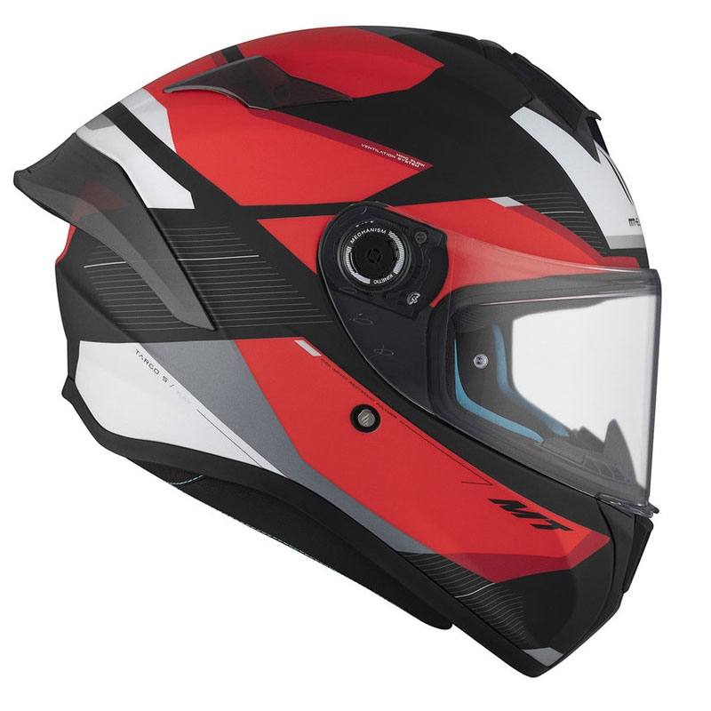 Integraalhelm MT TARGO S KAY B5 mat zwart-rood-wit uitverkoop