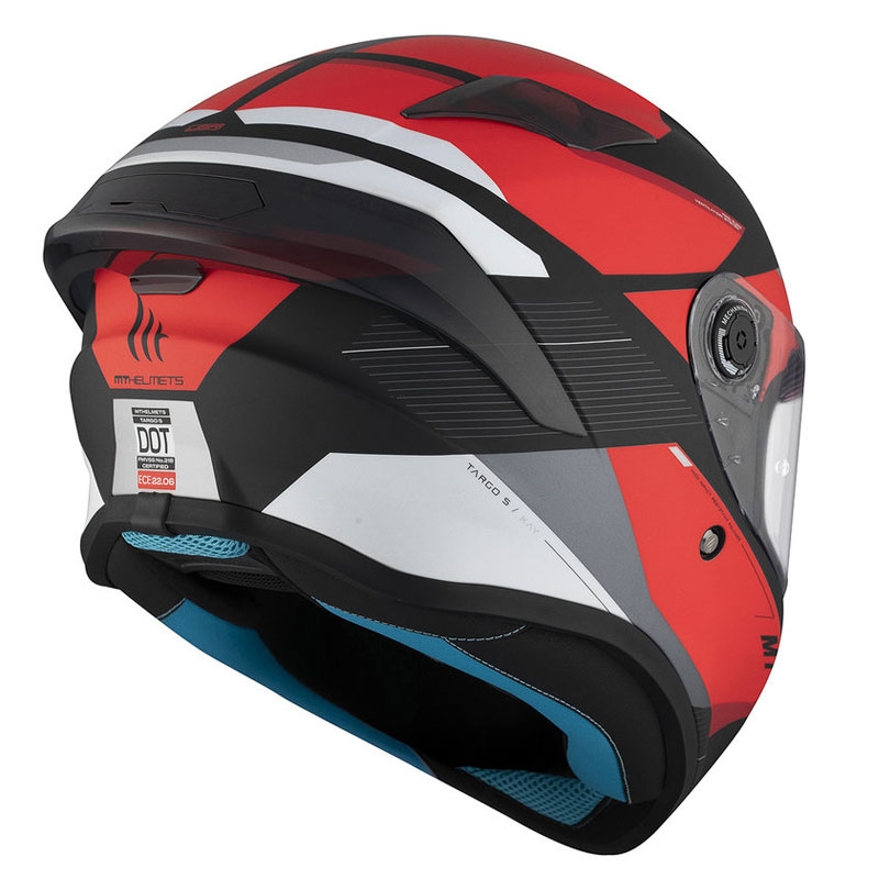 Integraalhelm MT TARGO S KAY B5 mat zwart-rood-wit uitverkoop
