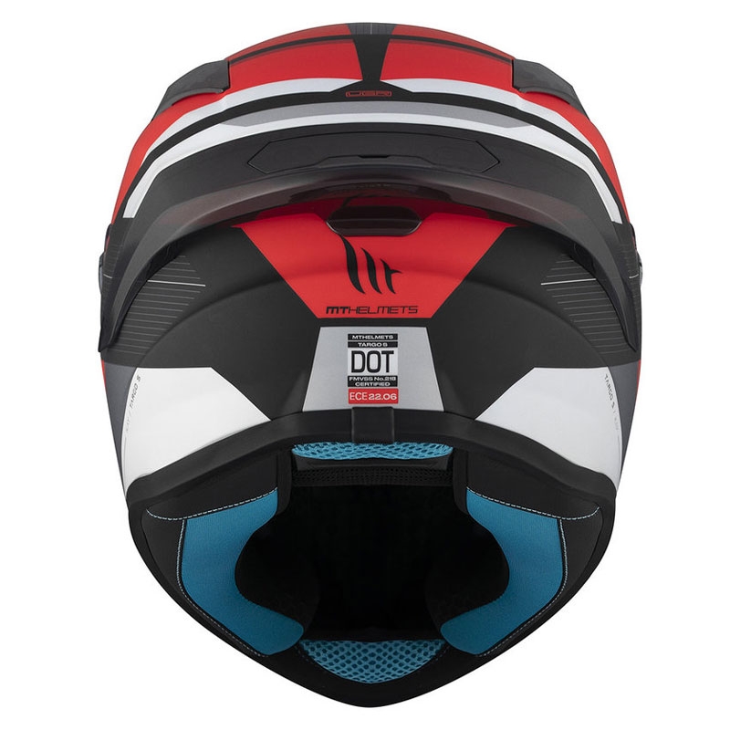 Integraalhelm MT TARGO S KAY B5 mat zwart-rood-wit uitverkoop