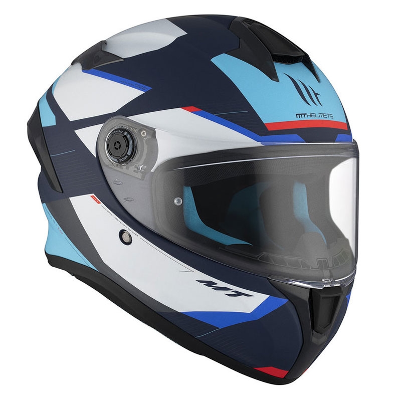 MT TARGO S KAY C7 integraal motorhelm mat blauw-wit