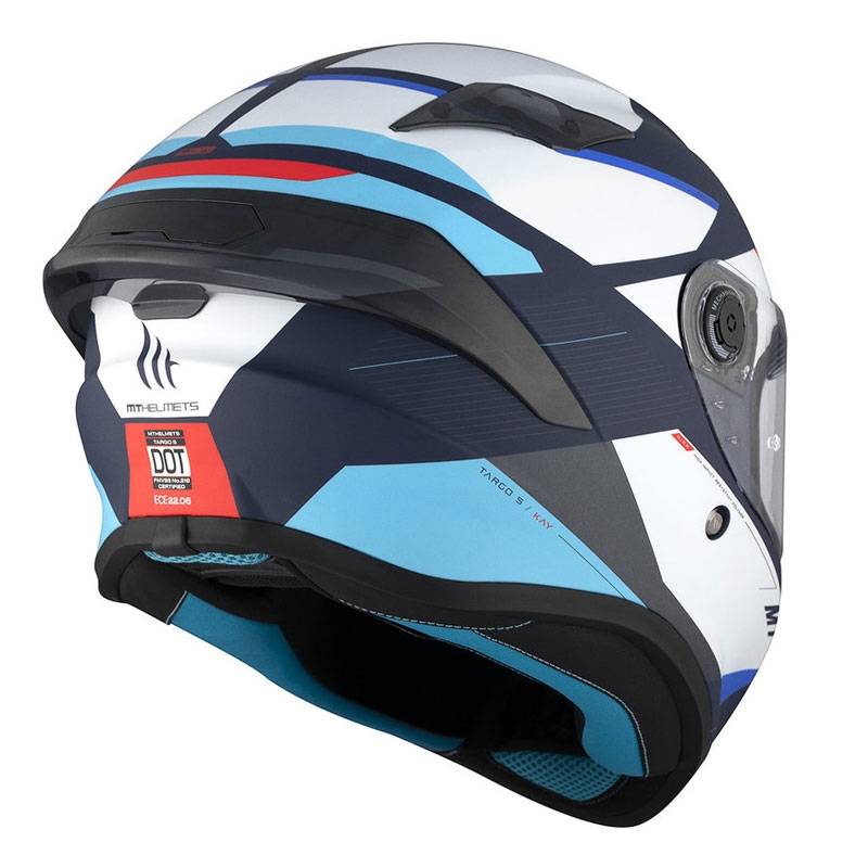 MT TARGO S KAY C7 integraal motorhelm mat blauw-wit