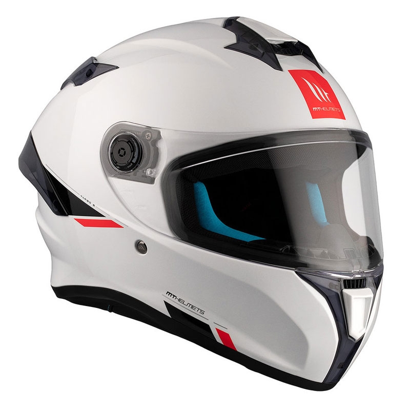 MT TARGO S SOLID A0 integraal motorhelm glanzend wit