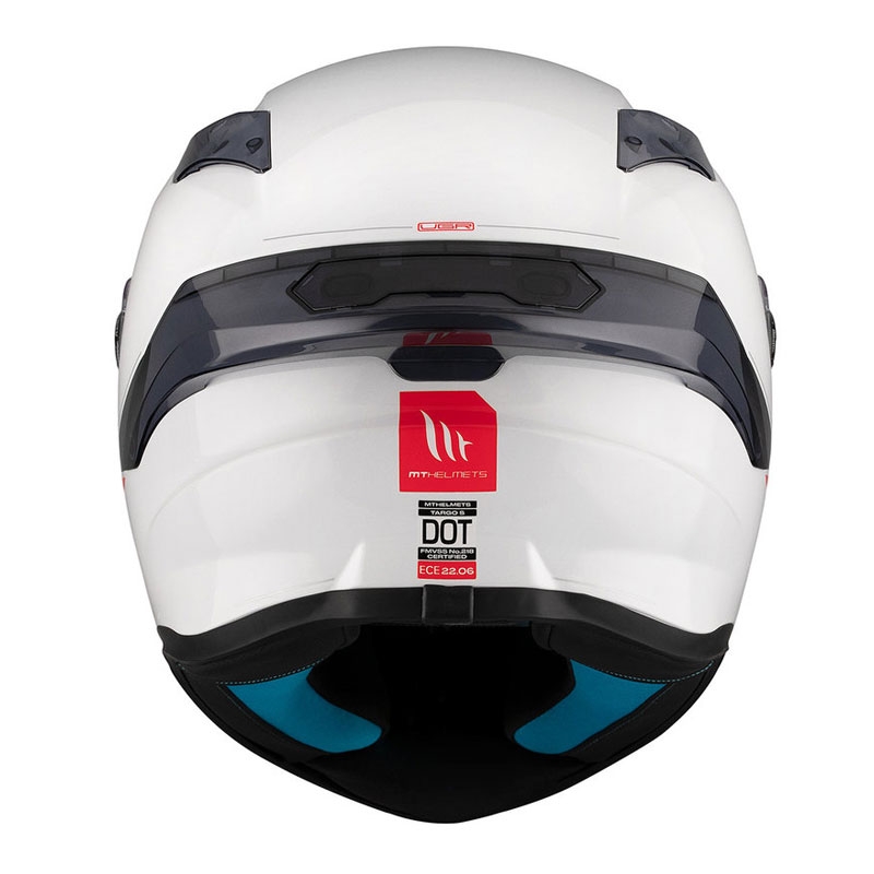 MT TARGO S SOLID A0 integraal motorhelm glanzend wit